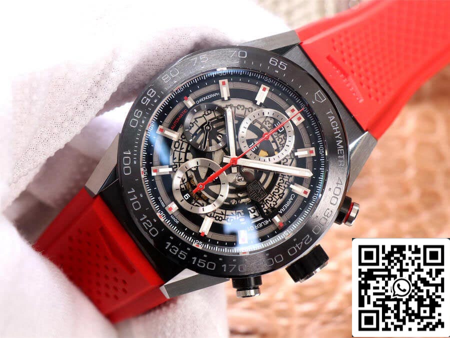 TAG Heuer Carrera CAR2A1Z.FT6050 1:1 Best Edition XF Factory Red Rubber Strap