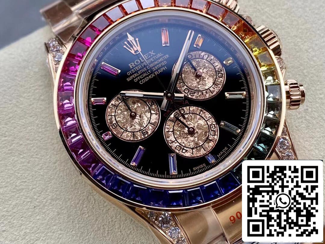 Rolex Daytona 116595 RAINBOW Or rose 1:1 Meilleure édition IPK Factory Or rose