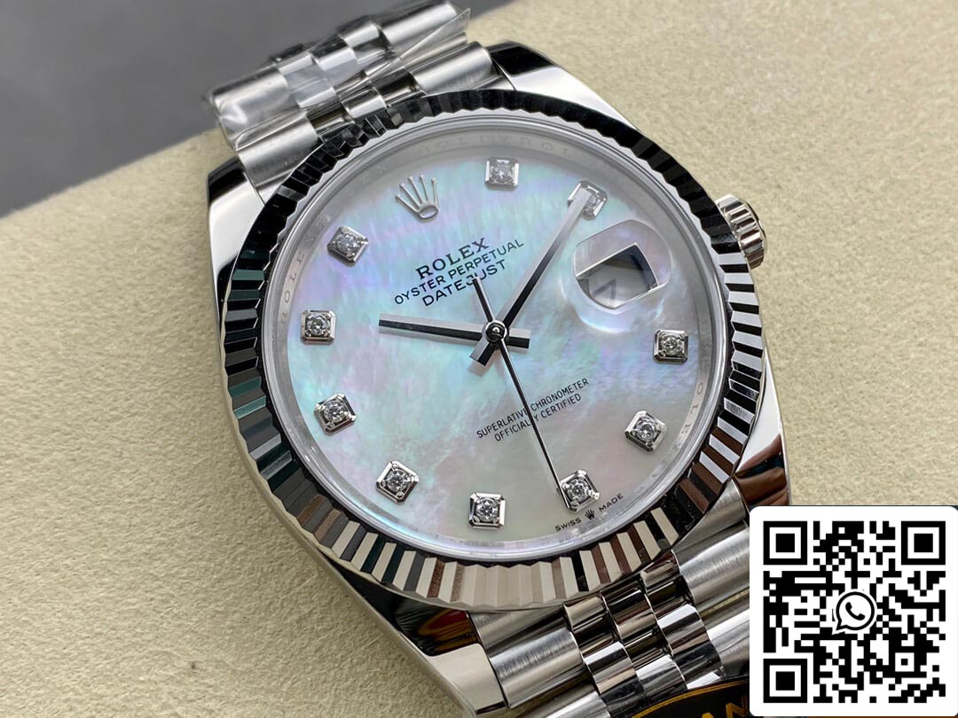 Rolex Datejust M126334-0020 1:1 Best Edition Clean Factory Mosaik-Diamant-Zifferblatt