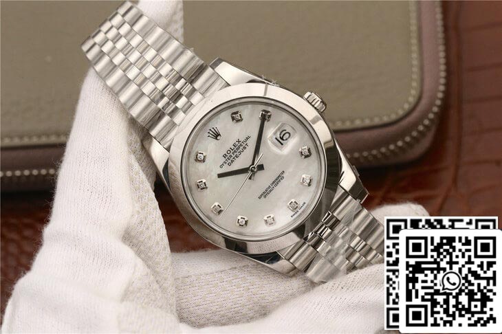 Rolex Datejust M126300 1:1 Meilleure édition EW Factory Cadran fritillaire blanc