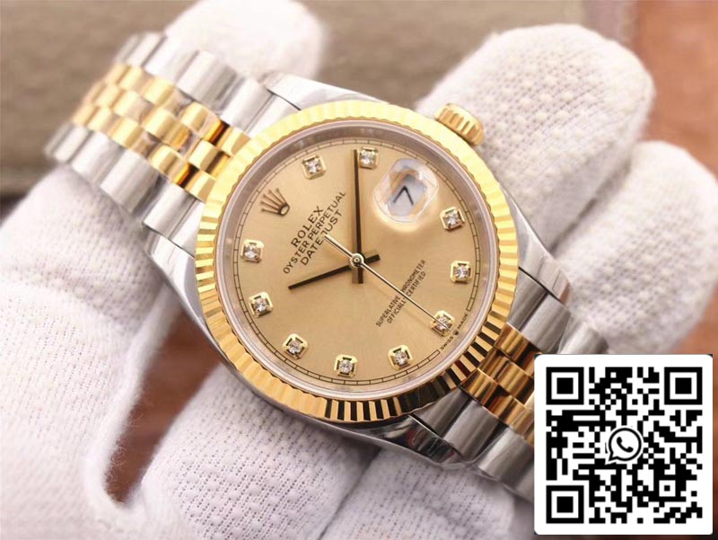 Rolex Datejust M126233-0017 1:1 Best Edition EW Factory Champagner Zifferblatt Swiss ETA3235