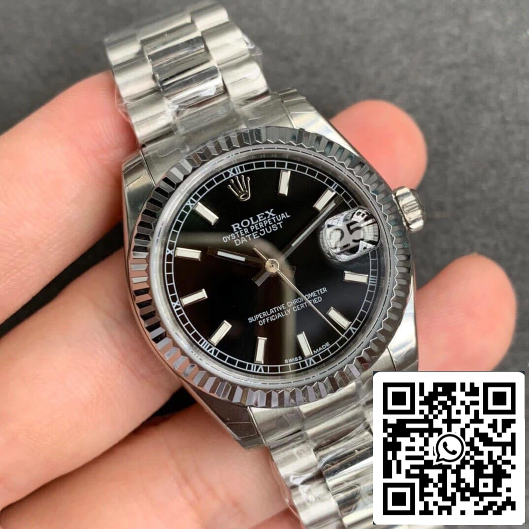 Rolex Datejust M178274-0034 1:1 Meilleure édition GS Factory Cadran noir