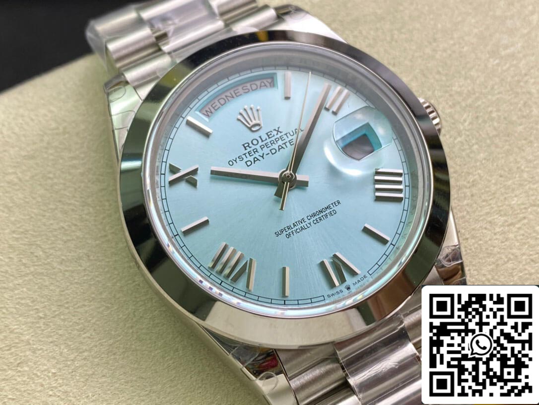 Rolex Day Date M228206-0044 1:1 Meilleure édition EW Factory Cadran bleu glace