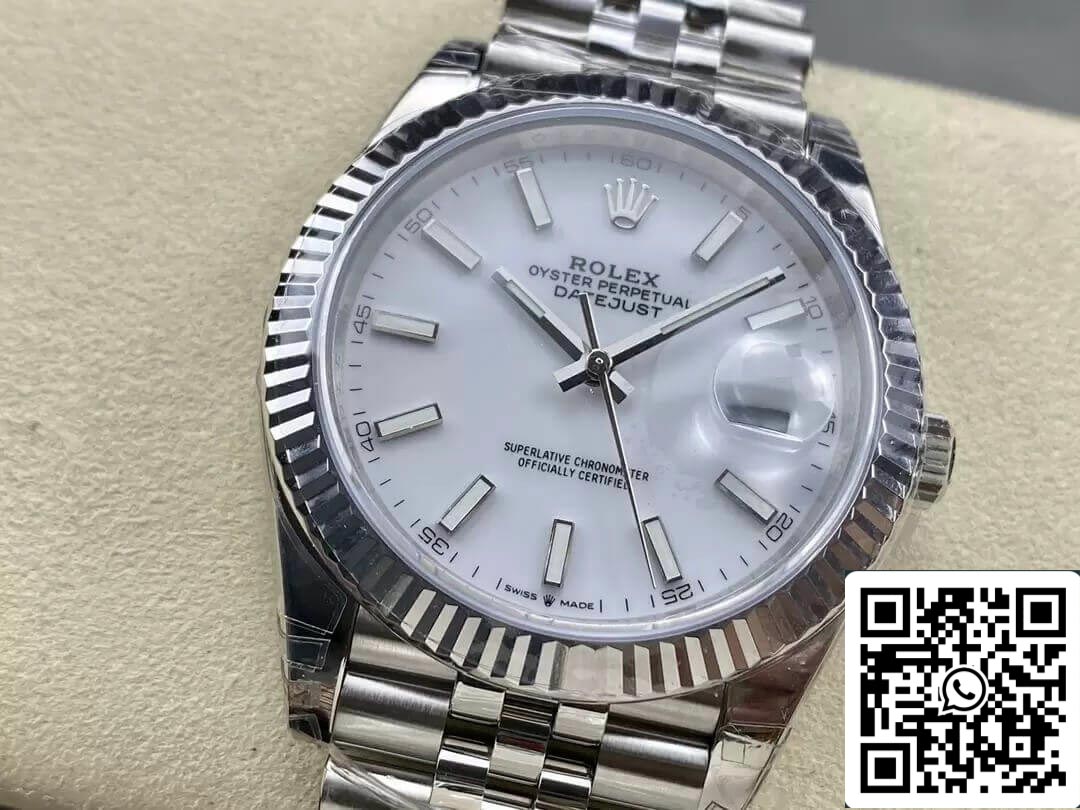 Rolex Datejust M126334-0010 1:1 Best Edition VS Factory Weißes Zifferblatt