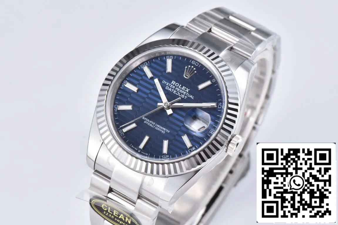 Rolex Datejust 41MM M126334-0031 1:1 Meilleure édition Clean Factory Cadran bleu Bracelet Oyster