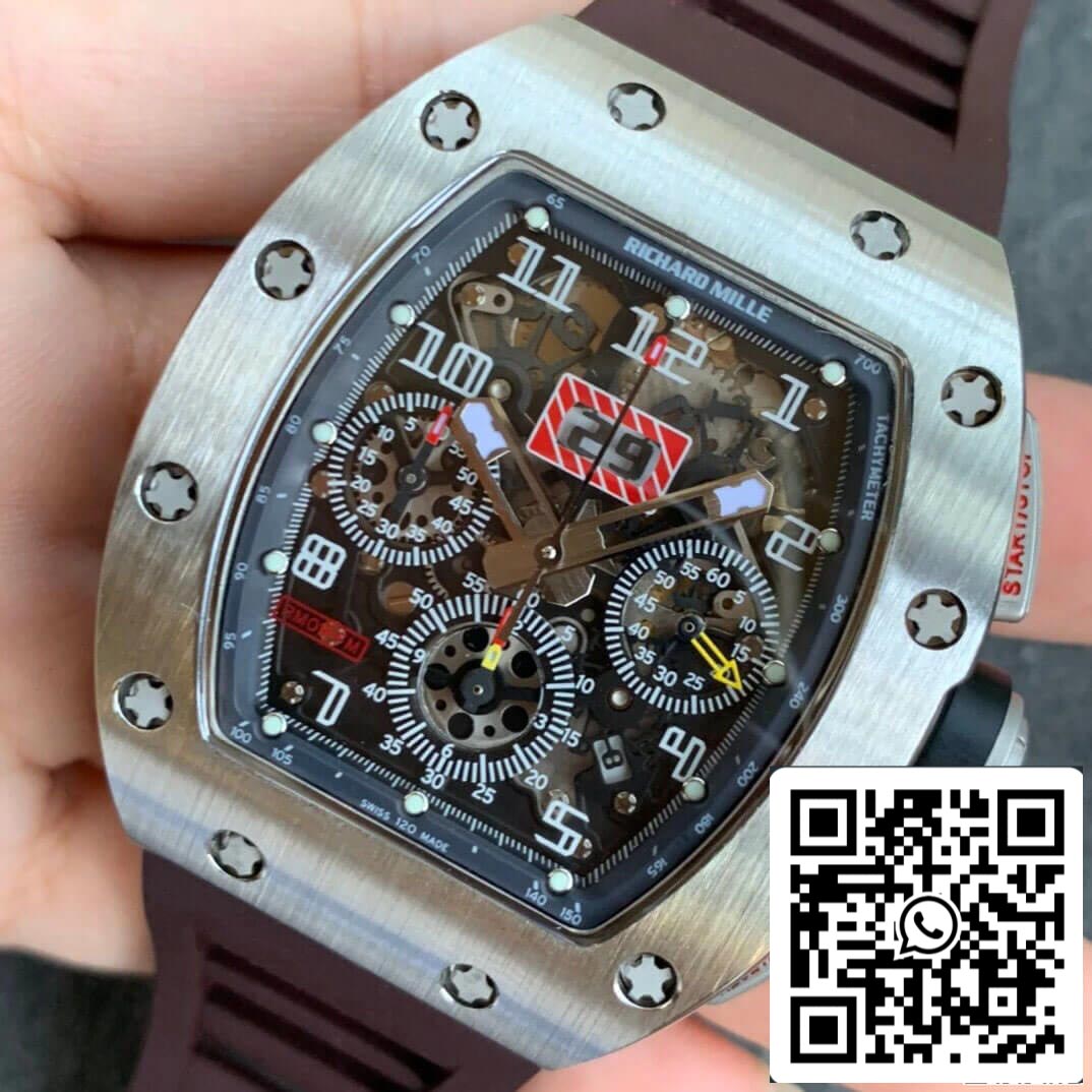 Richard Mille RM11 1:1 Best Edition KV Factory Titanium Brown Strap