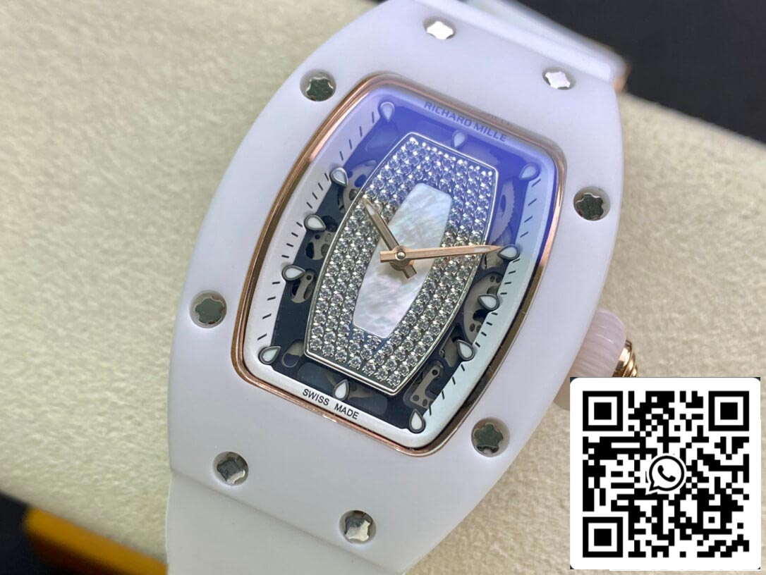 Richard Mille RM 07-01 1:1 Best Edition RM Factory Ceramic White Strap