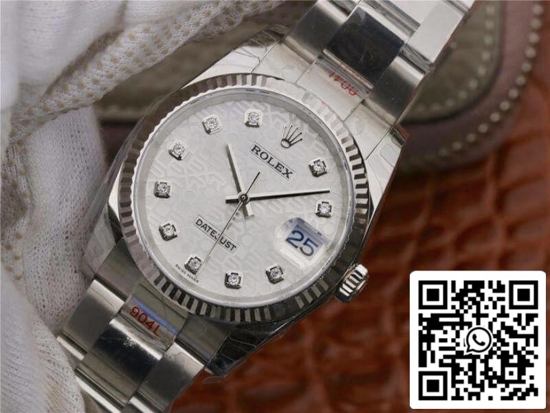 Rolex Datejust 36 116234 AR Factory 1:1 Best Edition Swiss ETA2836-2 Silver Computer Dial