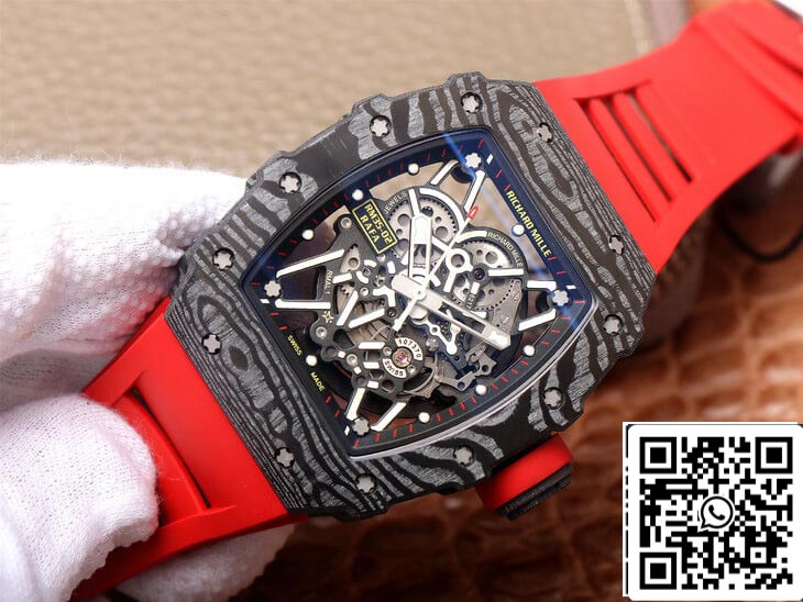 Richard Mille RM35-02 1:1 Best Edition ZF Factory Rotes Kautschukarmband