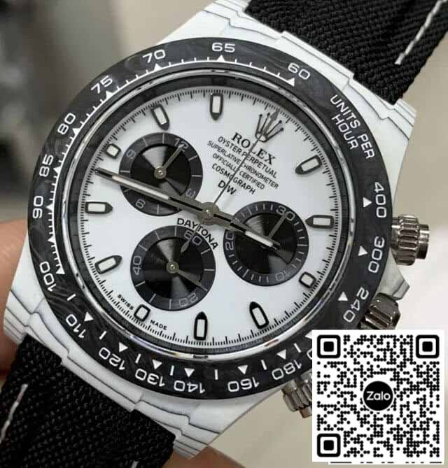 Rolex Daytona 1:1 Meilleure édition Diw Factory NTPT Cadran blanc en fibre de carbone