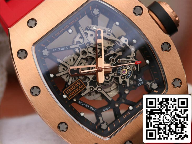 Richard Mille RM035 Americas KV Factory 1:1 Best Edition Rose Gold