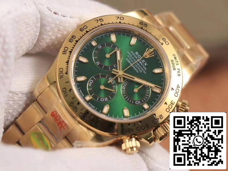 Rolex Daytona M116508-0013 1:1 Meilleure édition Noob Factory Cadran vert Suisse ETA4130