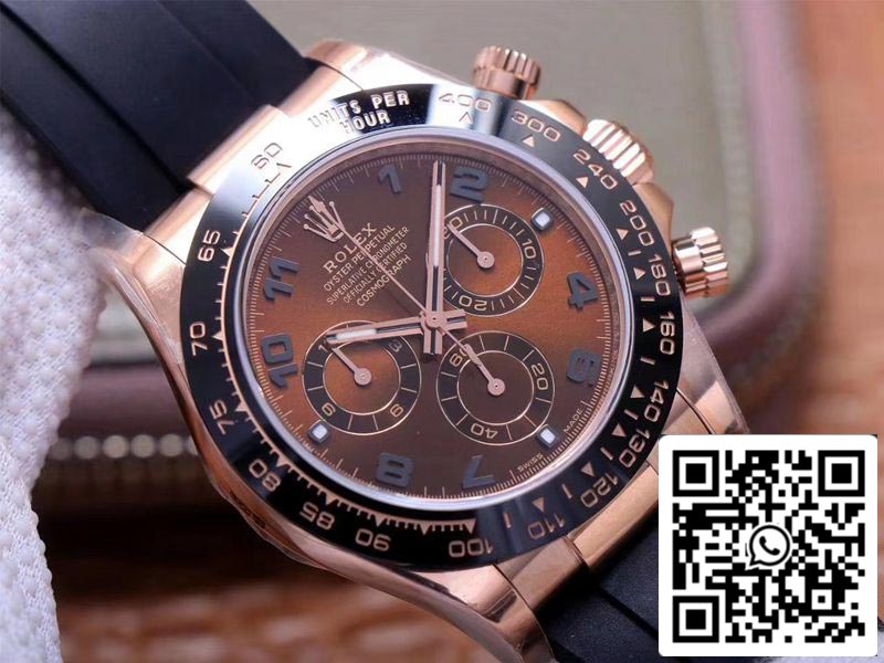 Rolex Daytona M116515LN-0015 1:1 Meilleure édition Noob Factory Cadran marron Suisse ETA4130