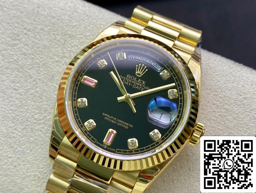 Rolex Day Date 118208 1:1 Best Edition EW Factory Black Dial