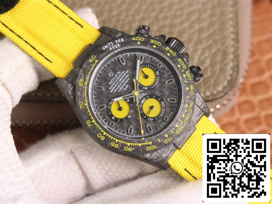 Rolex Daytona Diw Retrofit Version 1:1 Meilleure édition WWF Factory Cadran en fibre de carbone