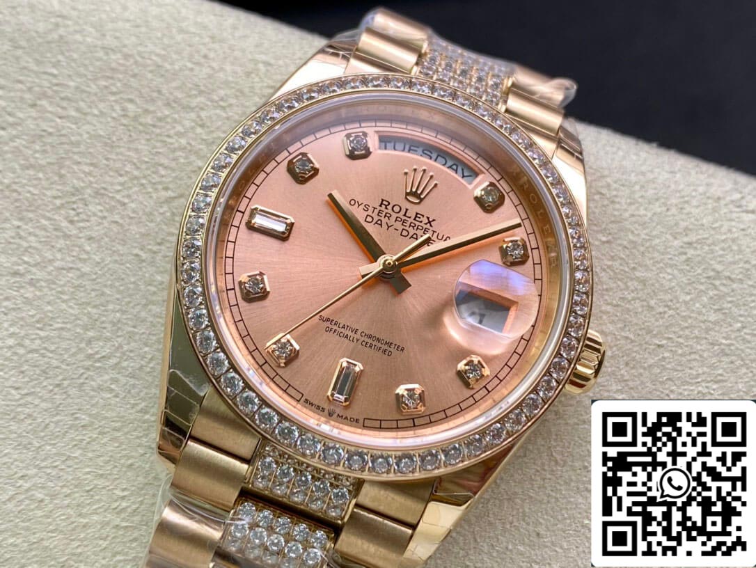 Rolex Day Date M128345RBR-0020 1:1 Best Edition EW Factory Rose Gold Dial