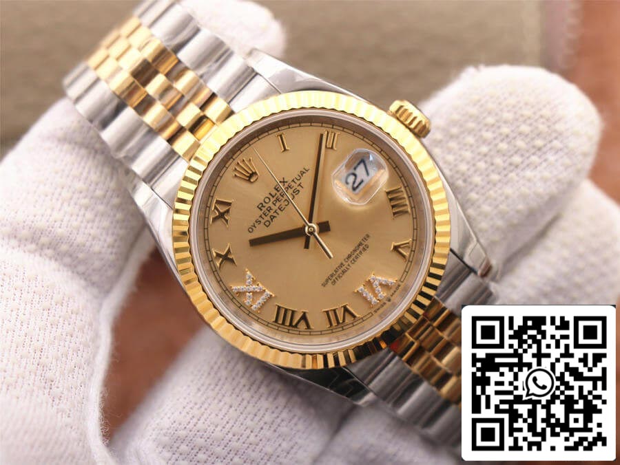 Rolex Datejust 126233 1:1 Best Edition EW Factory Gold Dial