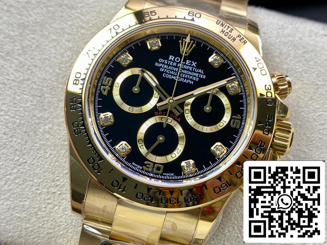 Rolex Daytona M116508-0016 1:1 Best Edition BT Factory, schwarzes Zifferblatt