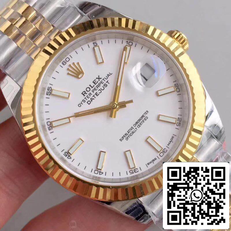 Rolex Datejust M126333-0016 EW Factory Mechanical Watches 1:1 Best Edition Swiss ETA3255 White Dial