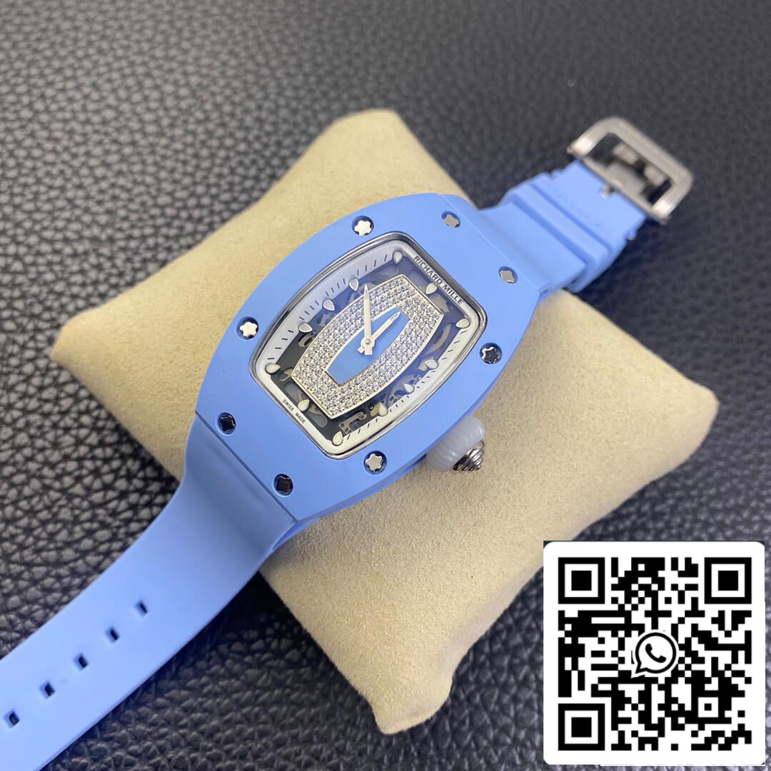 Richard Mille RM 07-01 1:1 Best Edition RM Factory Blue Ceramic Case