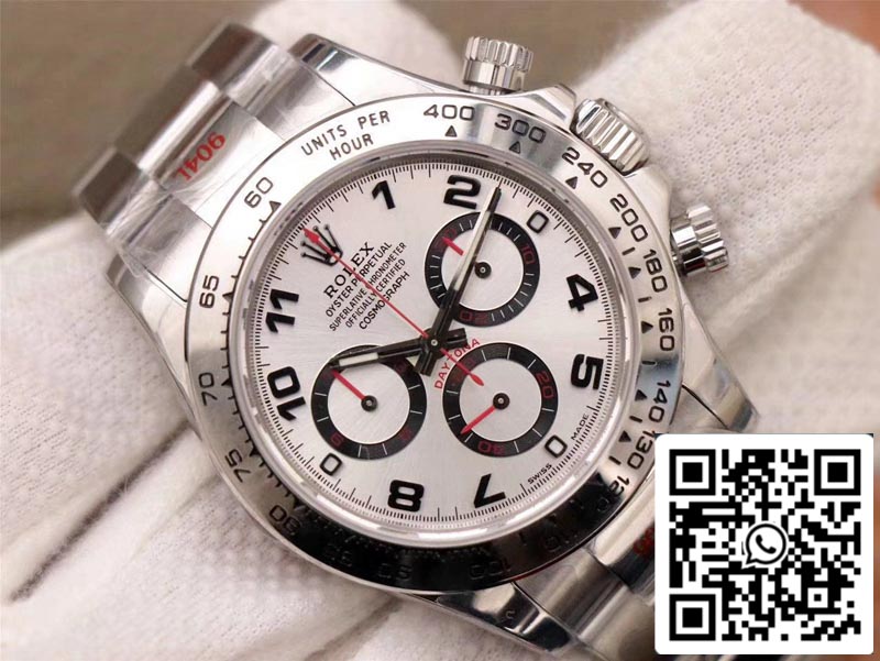 Rolex Daytona Cosmograph 116509-78599 1:1 Meilleure édition Noob Factory Cadran blanc Suisse ETA4130