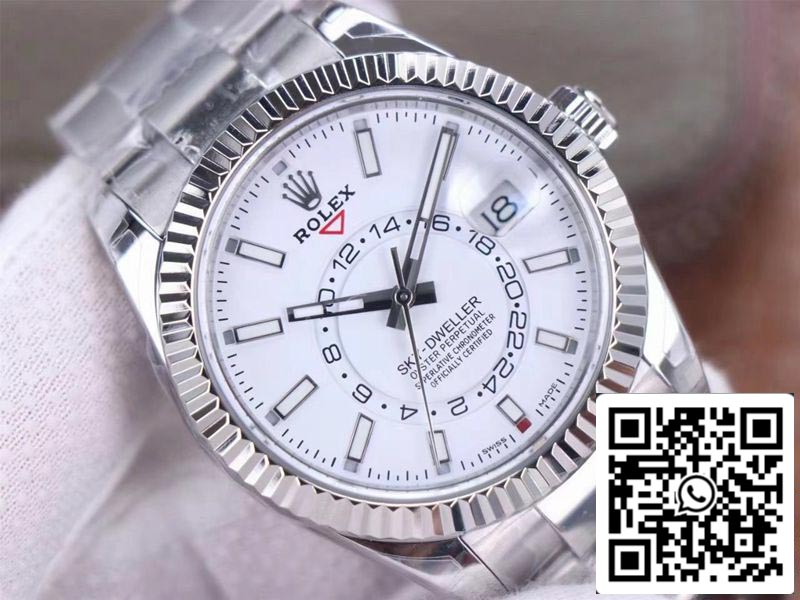 Rolex Sky Dweller M326934-0001 Meilleure édition 1:1 Noob Factory Cadran blanc