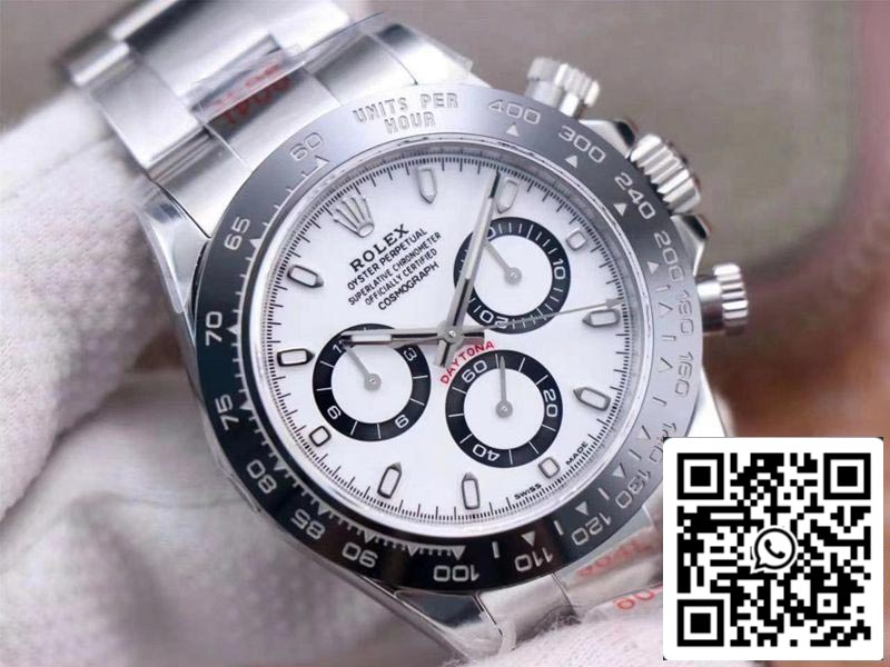 Rolex Cosmograph Daytona M116500LN-0001 1:1 Best Edition Noob Factory, weißes Zifferblatt, Schweizer ETA4130