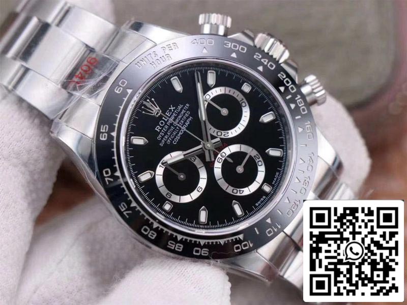 Rolex Cosmograph Daytona M116500LN-0002 1:1 Best Edition Noob Factory Schwarzes Zifferblatt Schweizer ETA4130