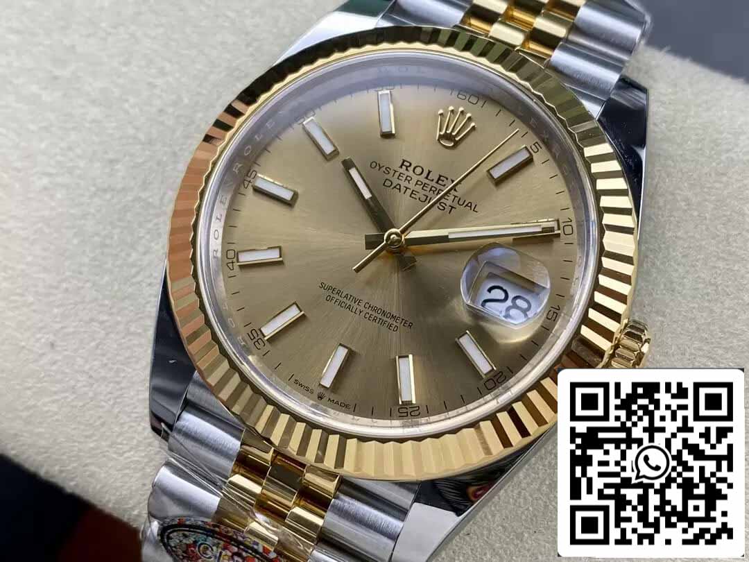 Rolex Datejust 41MM M126333-0010 1:1 Meilleure édition Clean Factory Cadran Champagne