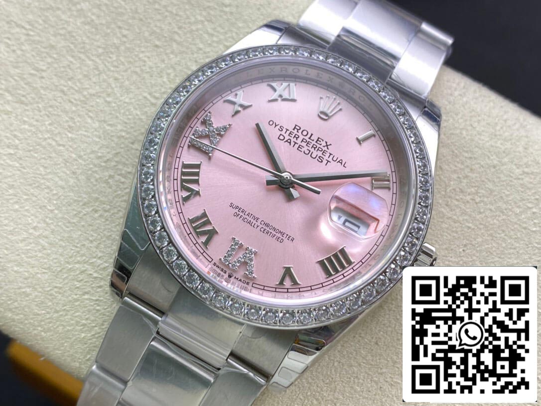 Rolex Datejust M126284RBR-0024 1:1 Meilleure édition EW Factory Cadran rose