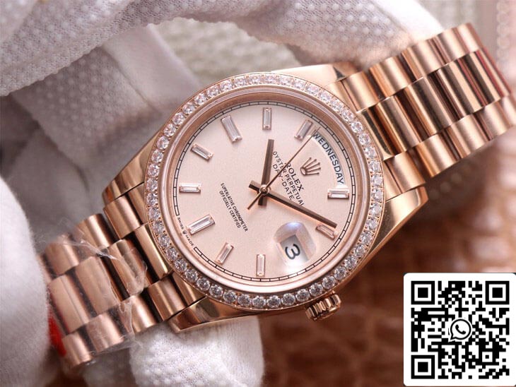 Rolex Day Date M228345RBR-0007 1:1 Best Edition EW Factory Rose Gold