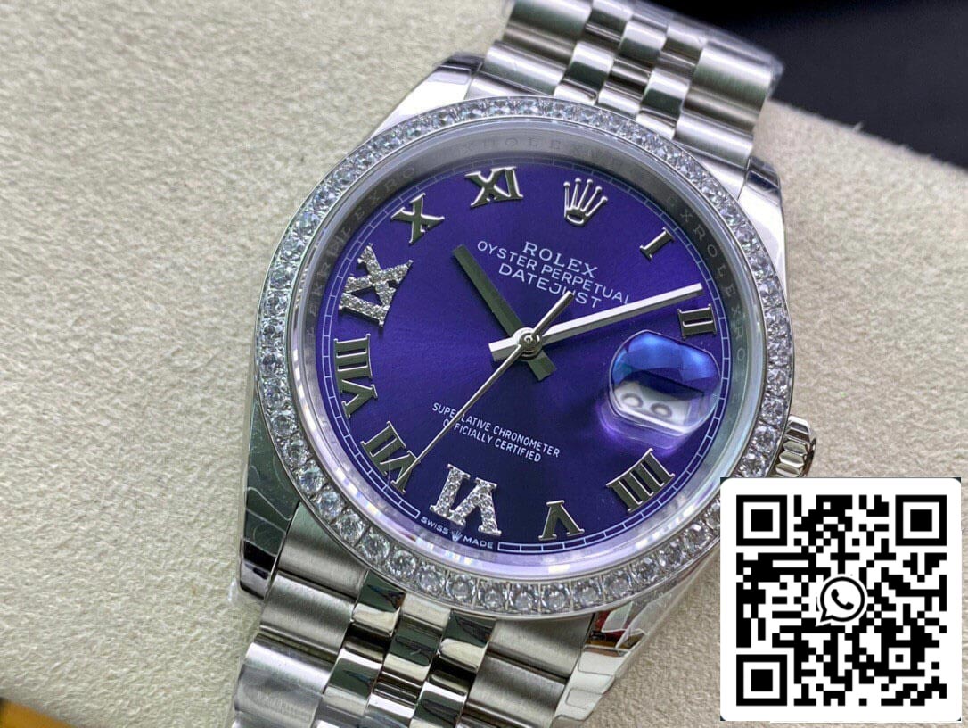 Rolex Datejust M126284RBR-0013 1:1 Meilleure édition EW Factory Cadran violet