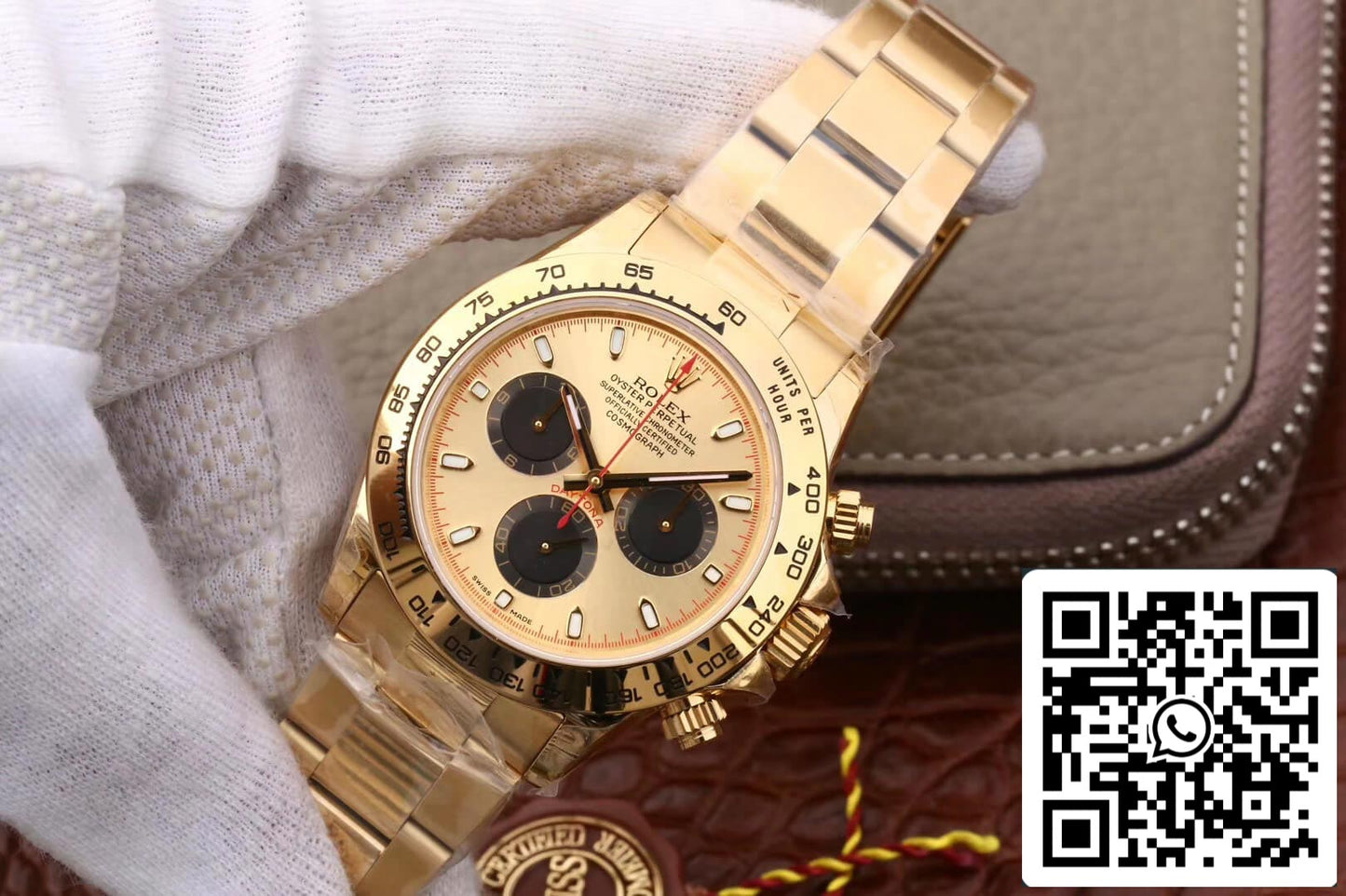 Rolex Daytona 116508 1:1 Meilleure édition JH Factory Or jaune Noir Chronographe