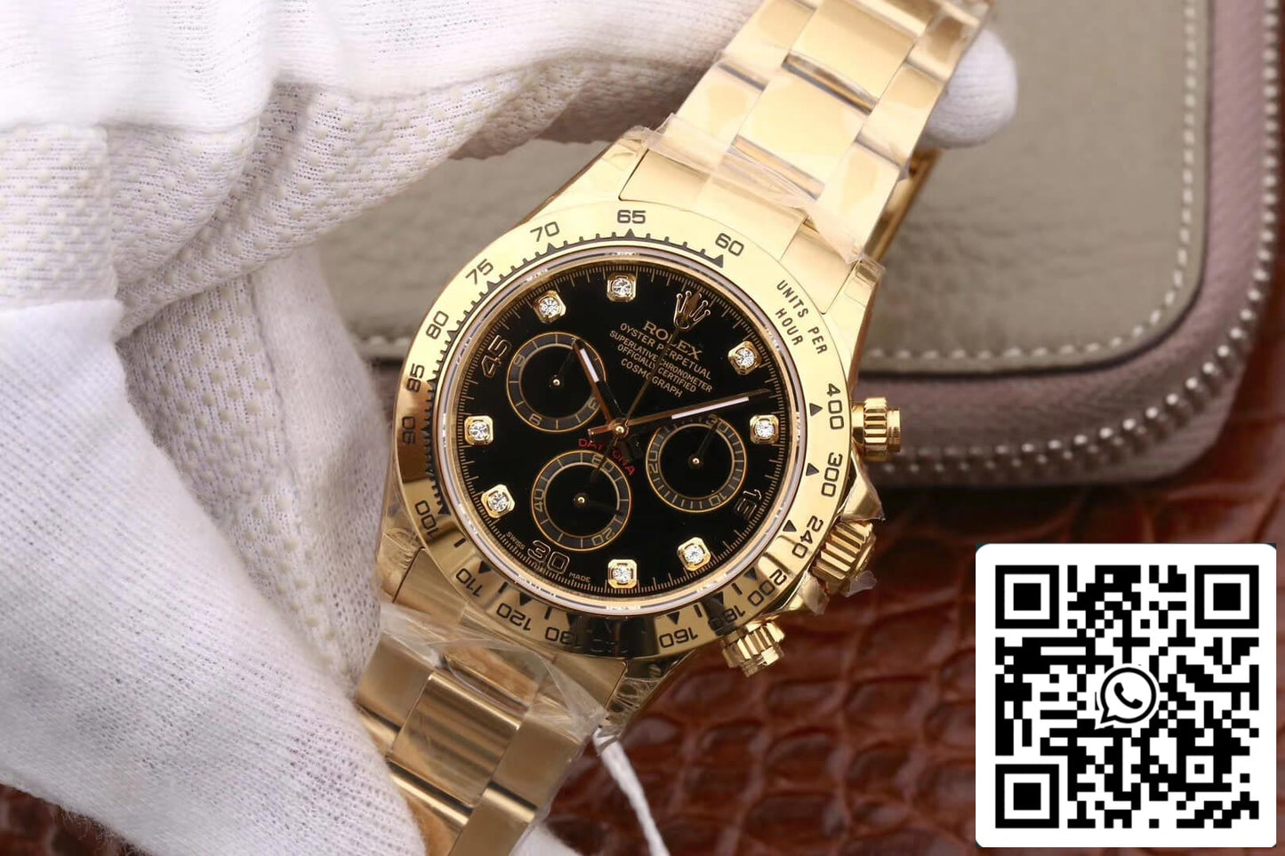 Rolex Daytona Cosmograph M116508-0008 1:1 Meilleure édition JH Factory Cadran en or jaune et diamants