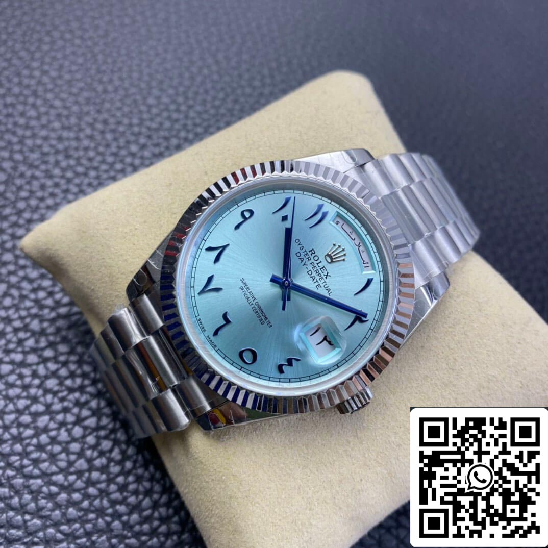 Rolex Day Date 1:1 Best Edition BP Factory Middle East Custom Ice Blue Dial