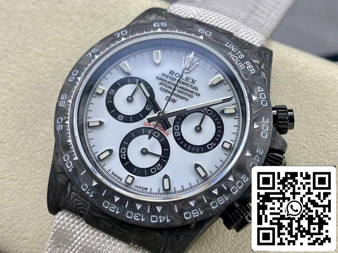 Rolex Daytona Cosmograph Diw Version personnalisée 1: 1 Meilleure édition Noob Factory Cadran blanc