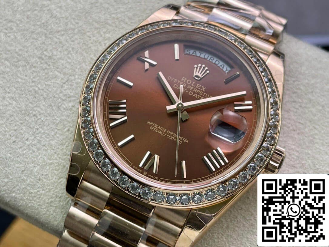 Rolex Day Date M228345RBR-0009 1:1 Best Edition EW Factory Brown Dial