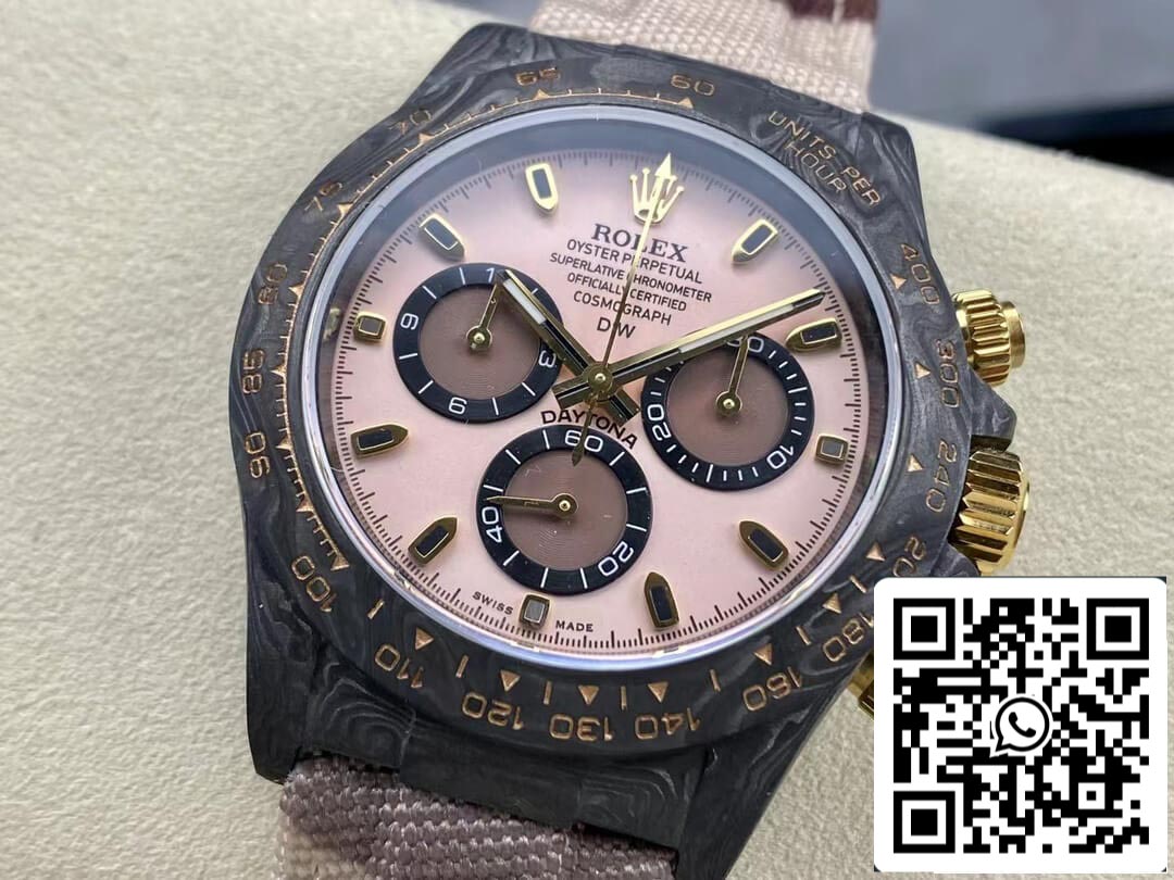 Rolex Daytona Cosmograph Diw Version personnalisée 1:1 Meilleure édition Noob Factory Boîtier en fibre de carbone