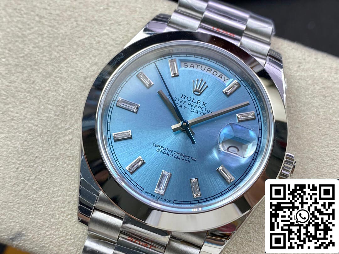 Rolex Day Date 228206 1:1 Best Edition EW Factory Ice Blue Dial