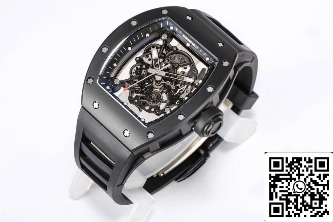 Richard Mille RM-055 1:1 Meilleure édition BBR Factory V2 Boîtier en céramique noire