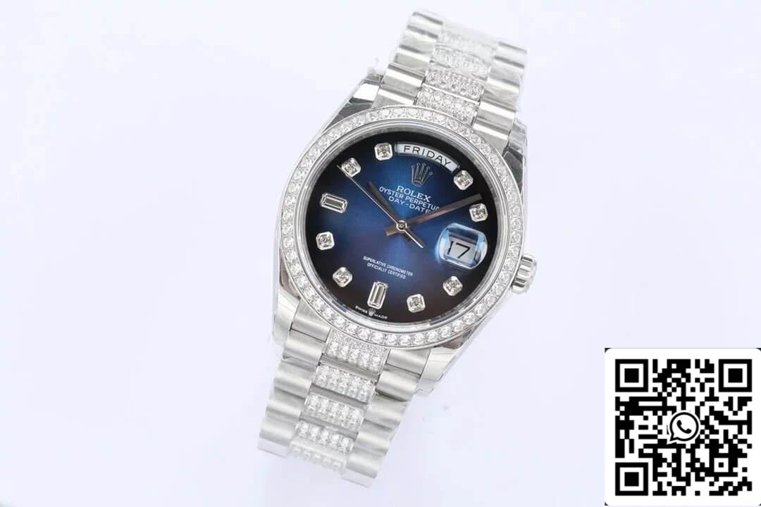 Rolex Day Date M128349RBR-0016 1:1 Best Edition EW Factory Blue Dial