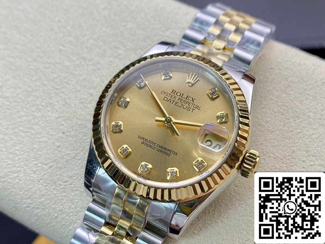 Rolex Datejust M278273-0026 31 mm 1:1 Best Edition EW Factory Champagner-Zifferblatt