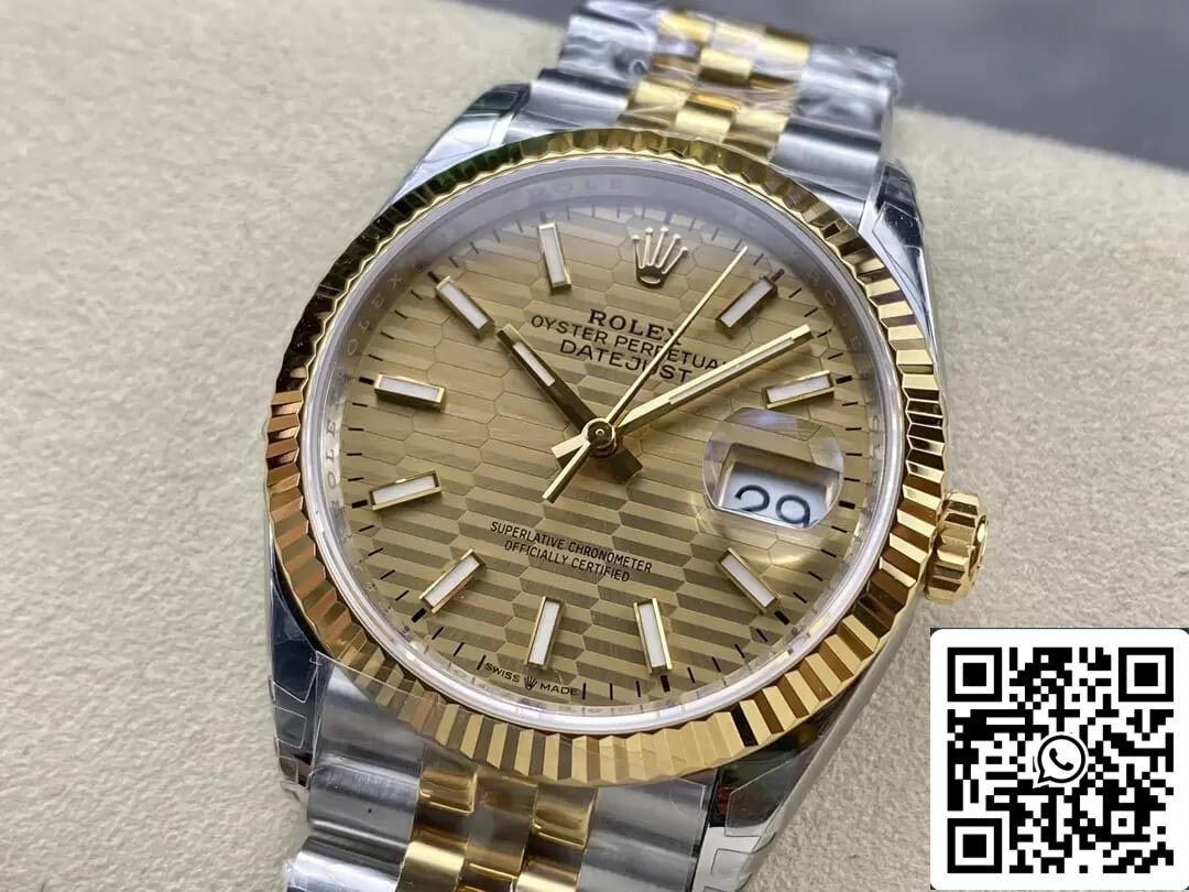 Rolex Datejust M126233-0039 36MM 1:1 Meilleure édition VS Cadran Or Usine