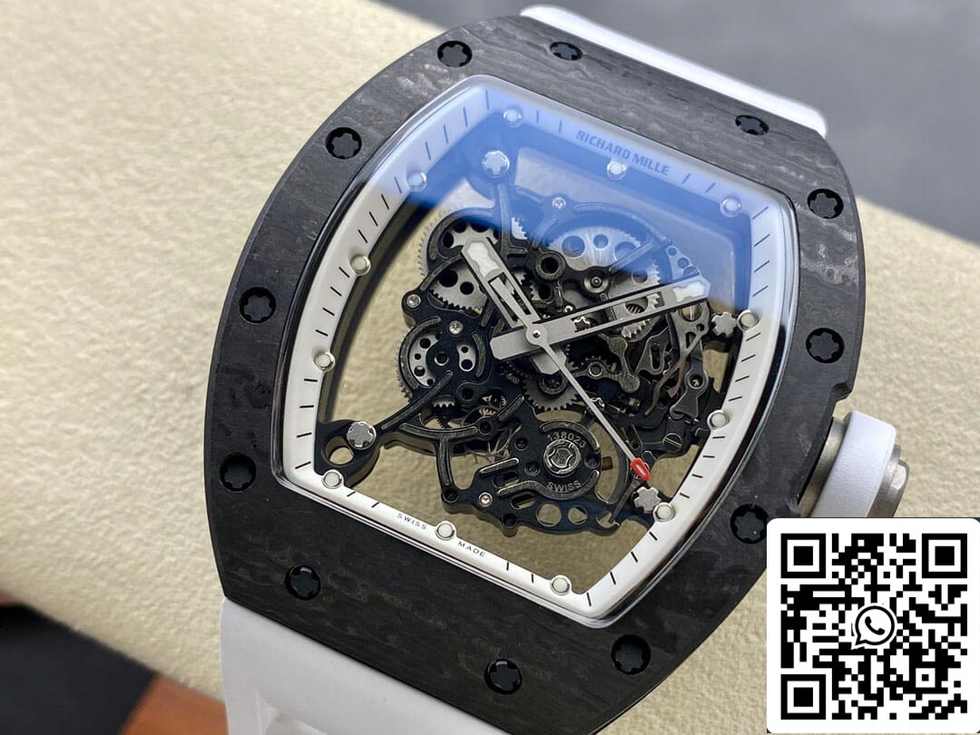 Richard Mille RM-055 1:1 Best Edition BBR Factory White Strap