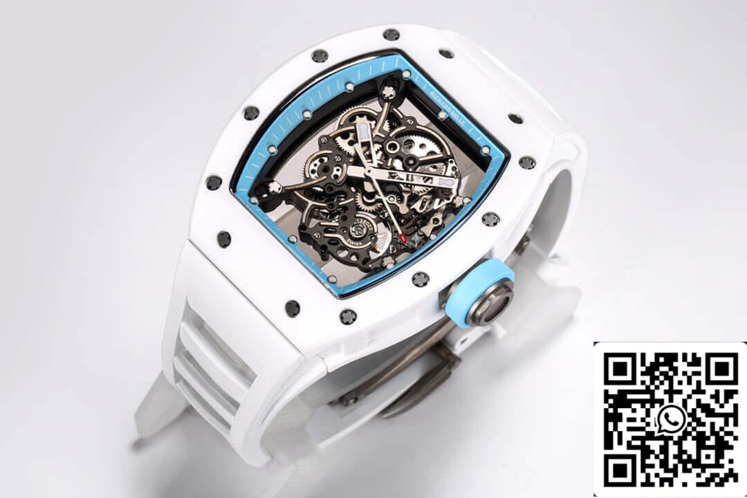 Richard Mille RM-055 1:1 Best Edition BBR Factory White Ceramic Case