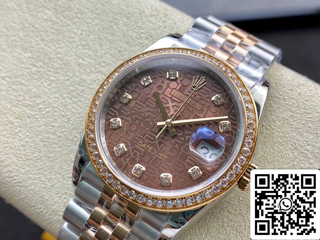 Rolex Datejust M126281RBR-0013 1:1 Meilleure édition BP Factory Cadran marron