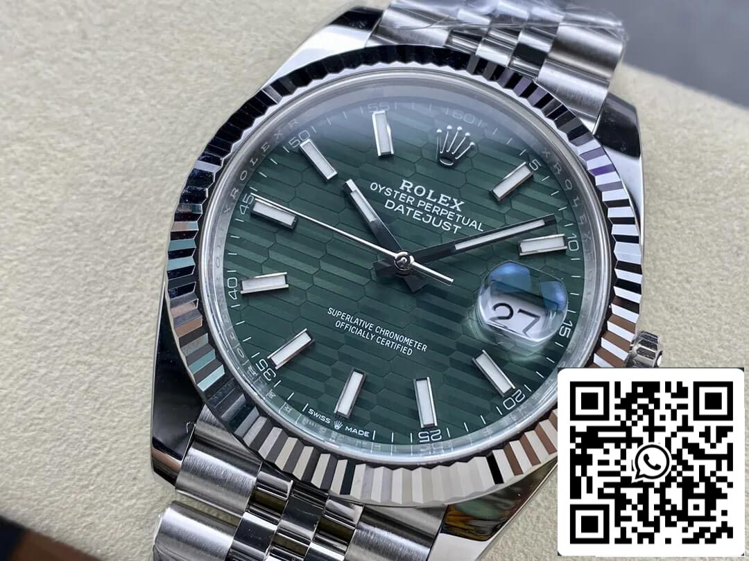 Rolex Datejust 41 Montre automatique pour homme avec cadran vert menthe 126334-0030 Meilleure édition 1:1 CF