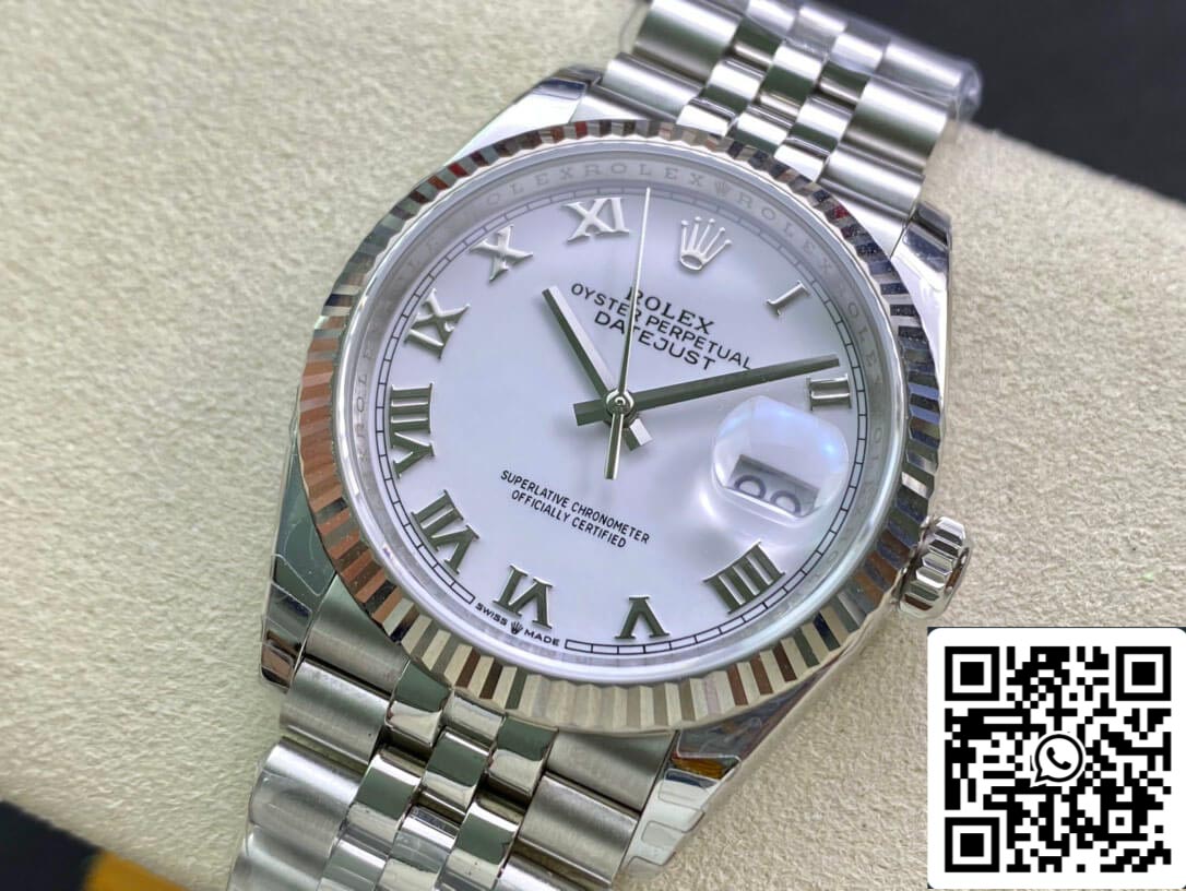 Rolex Datejust M126234-0025 1:1 Meilleure édition EW Factory Cadran blanc