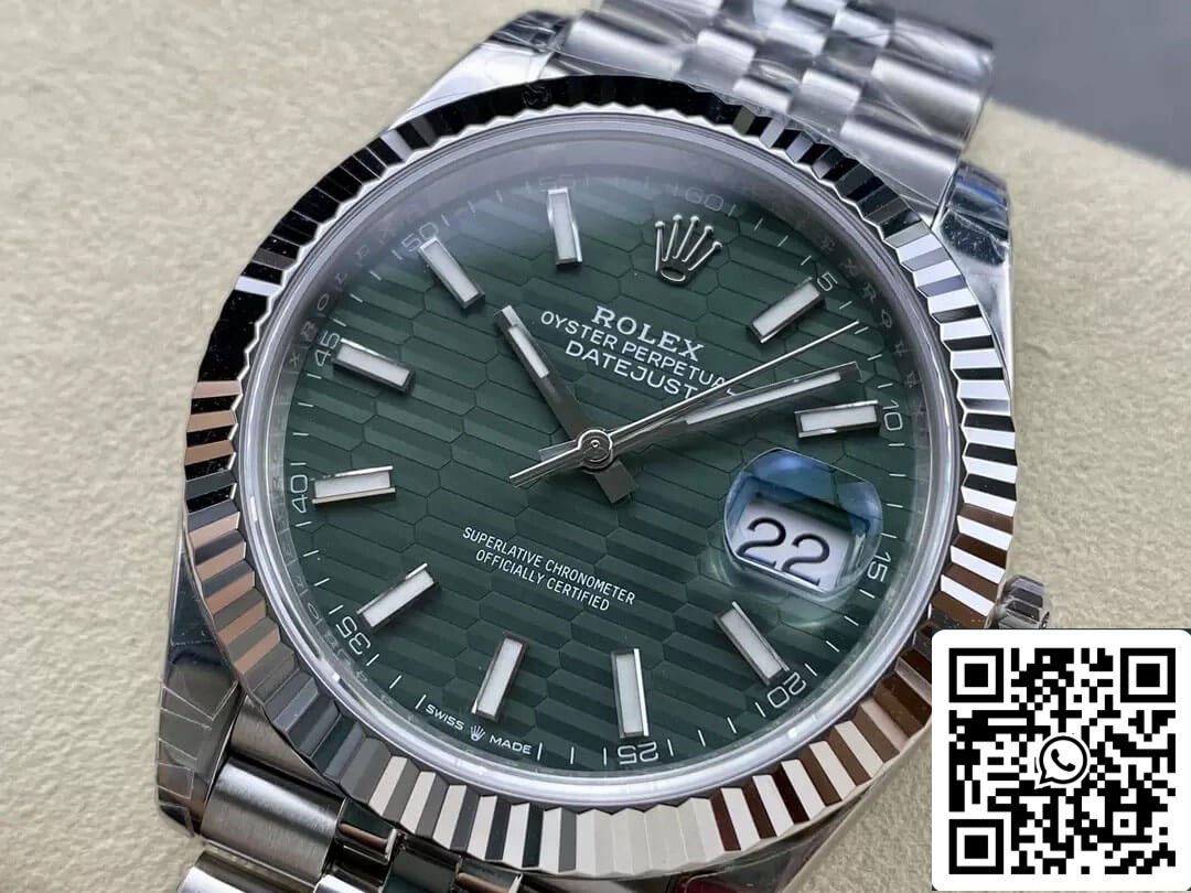 Rolex Datejust M126334-0030 41MM 1:1 Meilleure édition VS Cadran vert d'usine