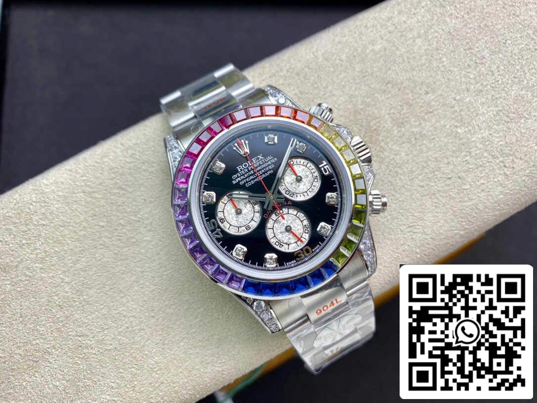 Rolex Daytona Cosmograph 116599 RBOW 1:1 Meilleure édition JH Factory Cadran noir